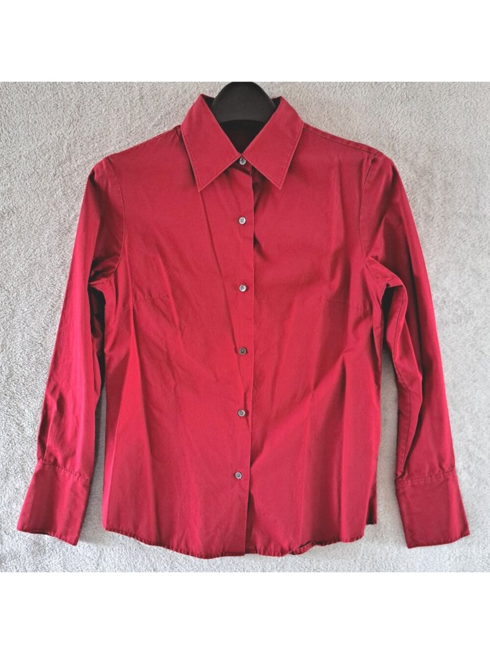 J. Crew Small Red Button-Up Long Sleeve Shirt Classic Collared Casual Work Wear